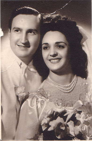 Daniel Libretti & Antoinette Petrizzo -- wedding portrait, 6 June 1948