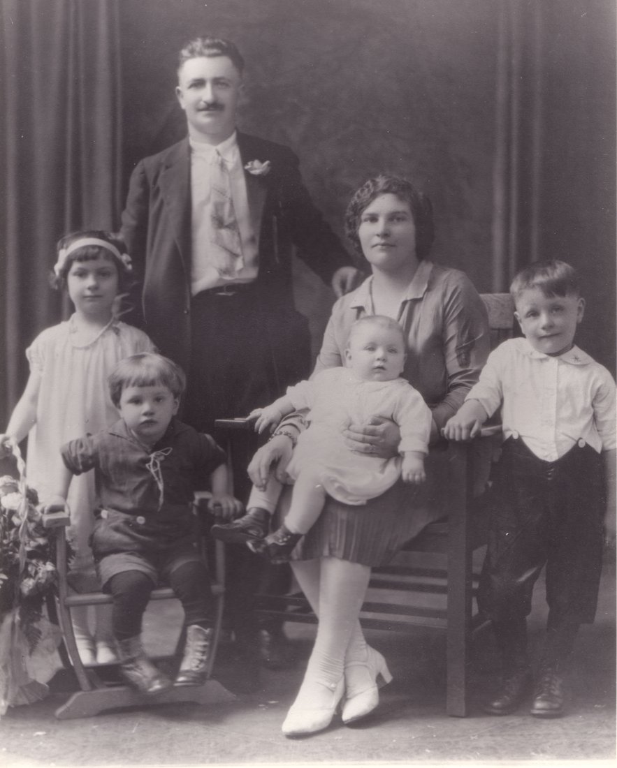 James and Josephine, with their children