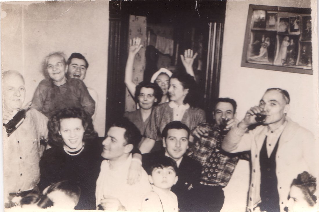 Mama Rosa laughing with Tata "Chich"