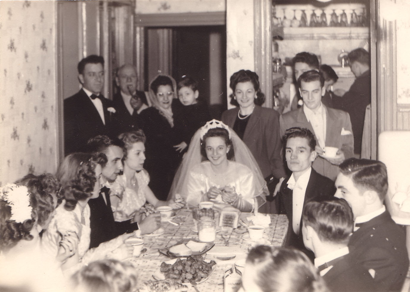 Rose & Jack Rogers -- wedding reception, with the bridal party