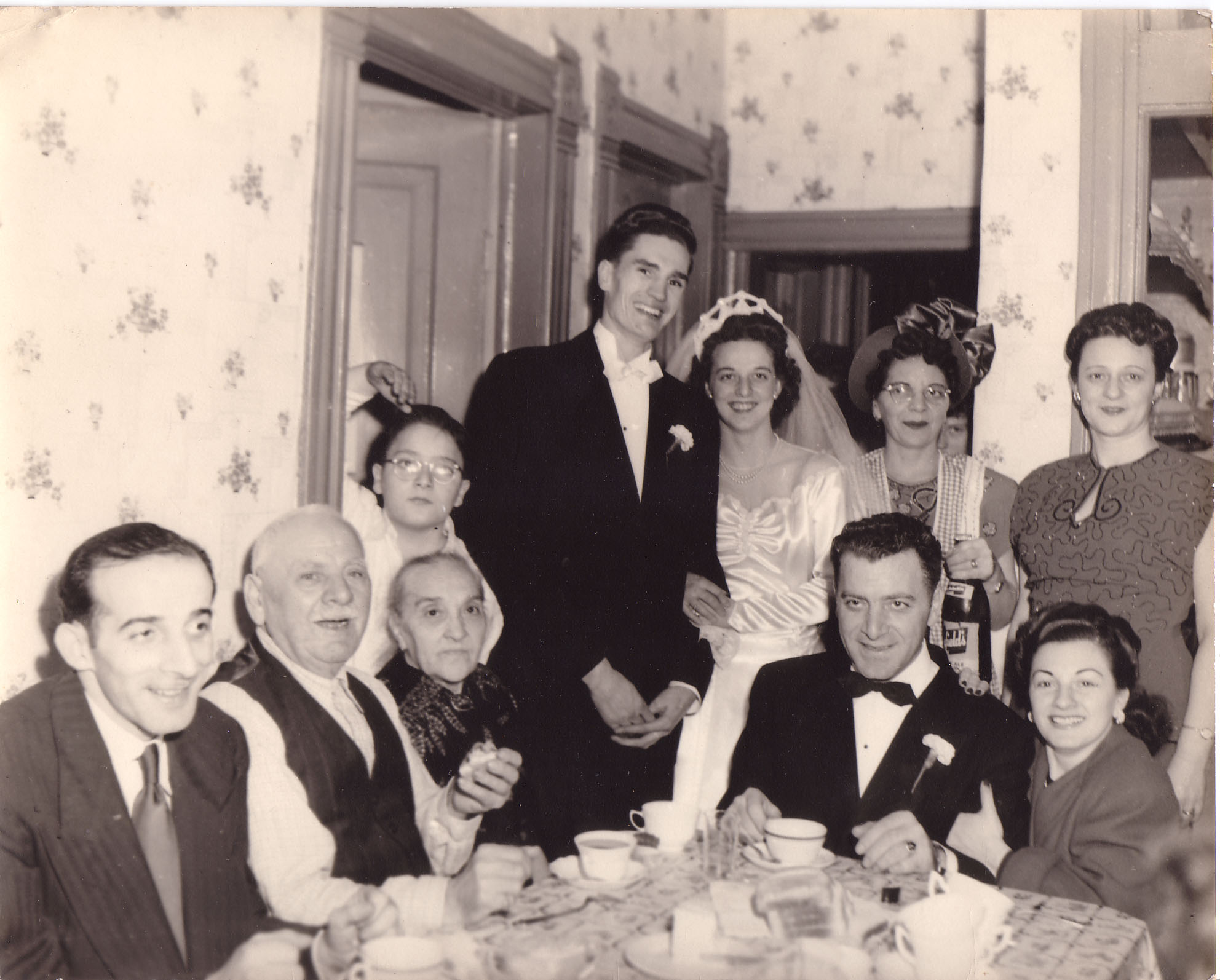 Rose & Jack Rogers -- wedding reception, with family